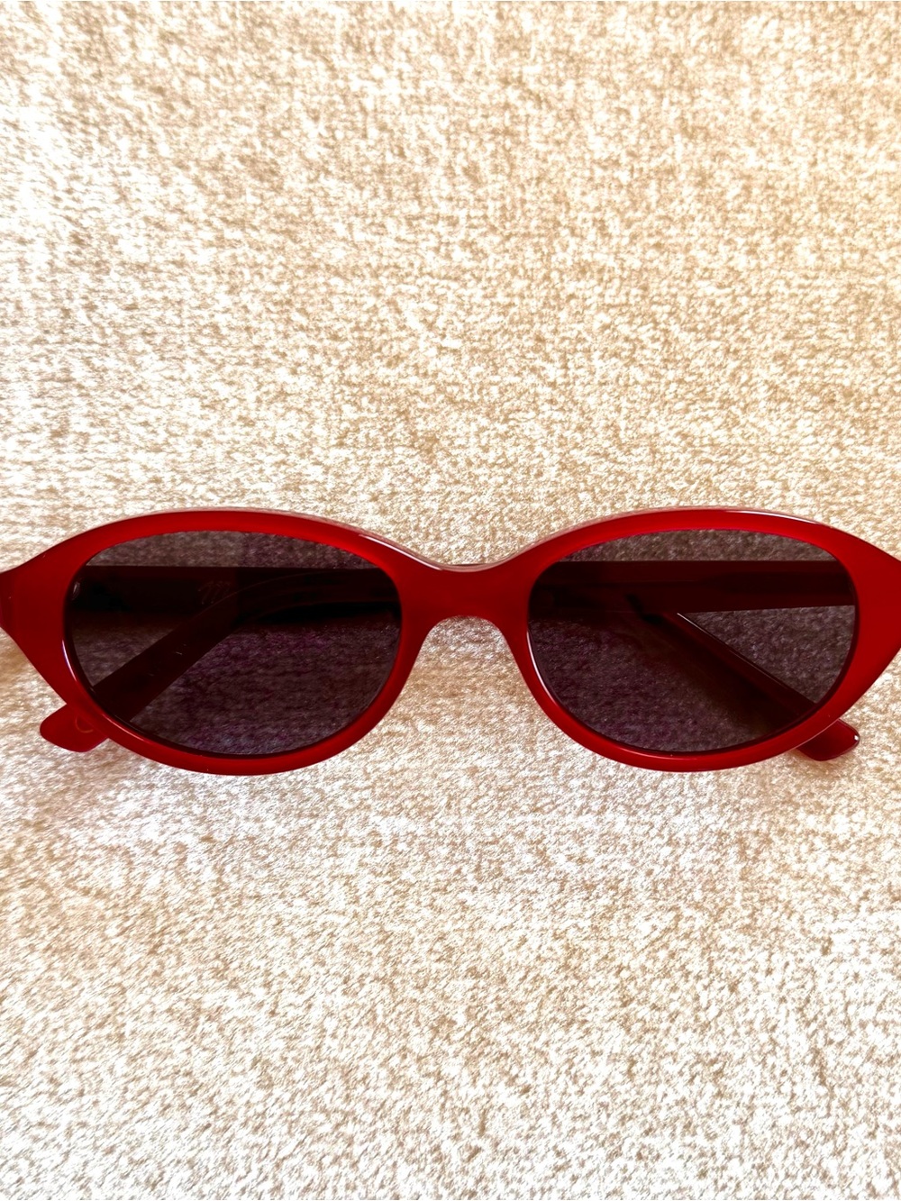 Cherry Red Madewell Solina Oval Sunglasses